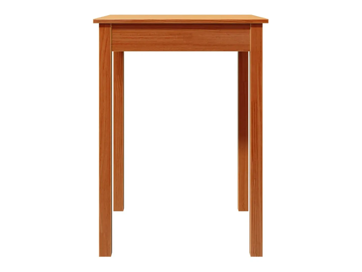 Mesa de comedor madera maciza de pino marrón cera 55x55x75 cm