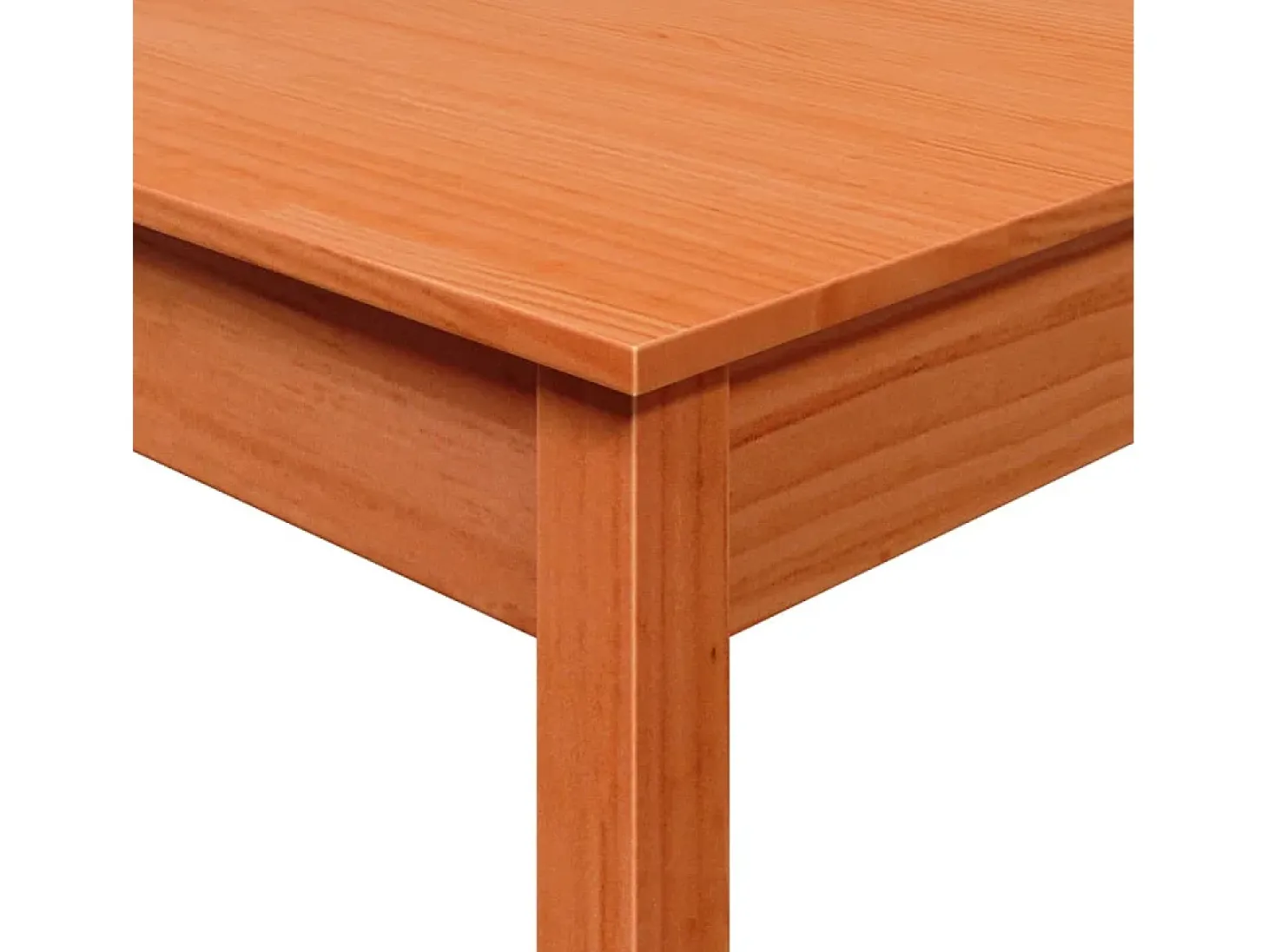 Mesa de comedor madera maciza de pino marrón cera 55x55x75 cm