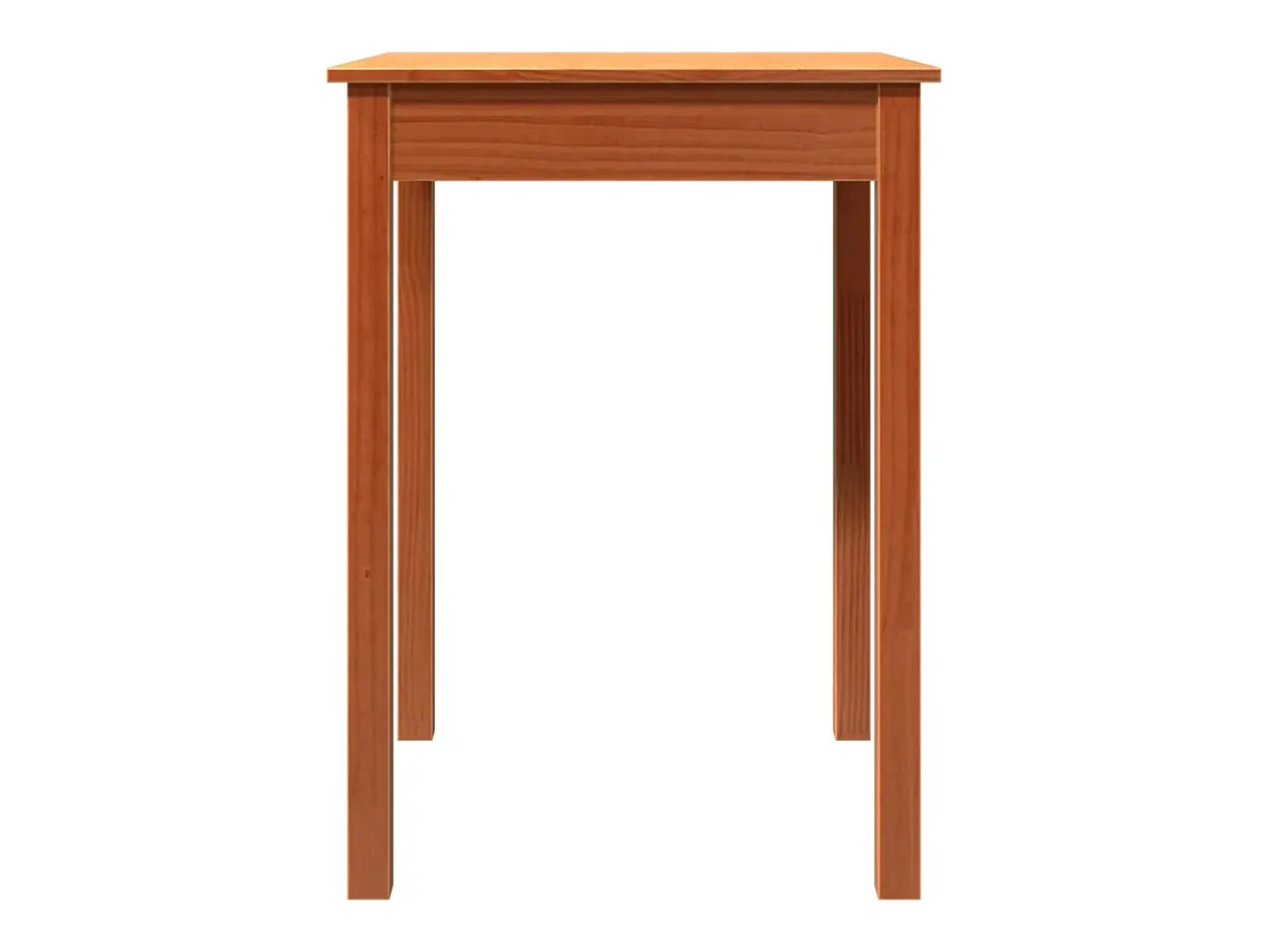 Mesa de comedor madera maciza de pino marrón cera 55x55x75 cm