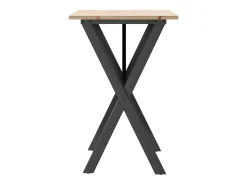 Mesa de comedor marco X madera maciza pino y hierro 80x50x75 cm ES573612