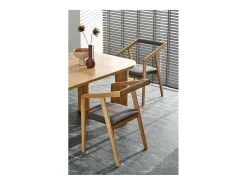 Mesa de comedor Marthe extensible chapada en roble 160-240cm