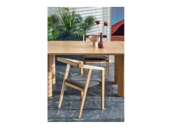 Mesa de comedor Marthe extensible chapada en roble 160-240cm