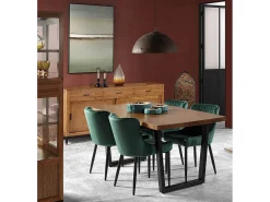 Mesa de comedor Mindy Zandhu de madera maciza clara 180 cm