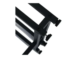 Mesa de comedor moderna y lujosa para 6 personas - Estructura de metal resistente - Madera - Color negro (120 x 70 cm)