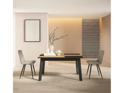 Mesa de comedor Naira 140 Negro Roble Negro