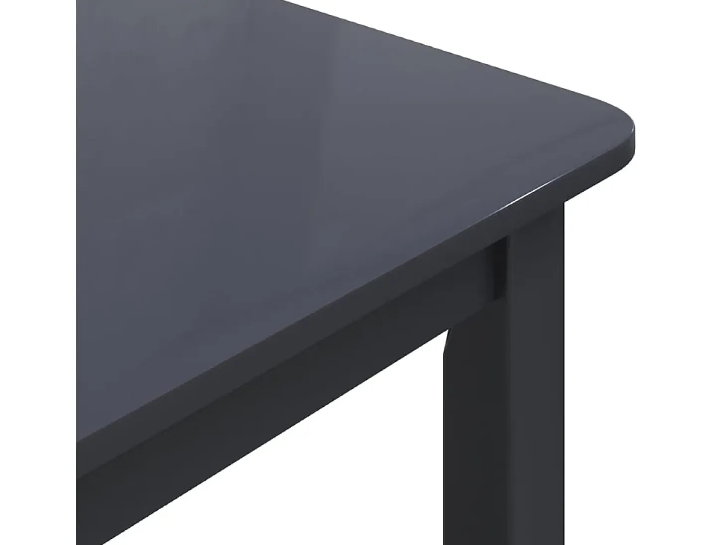 Mesa de comedor negra 114x71x75 cm Madera maciza de caucho