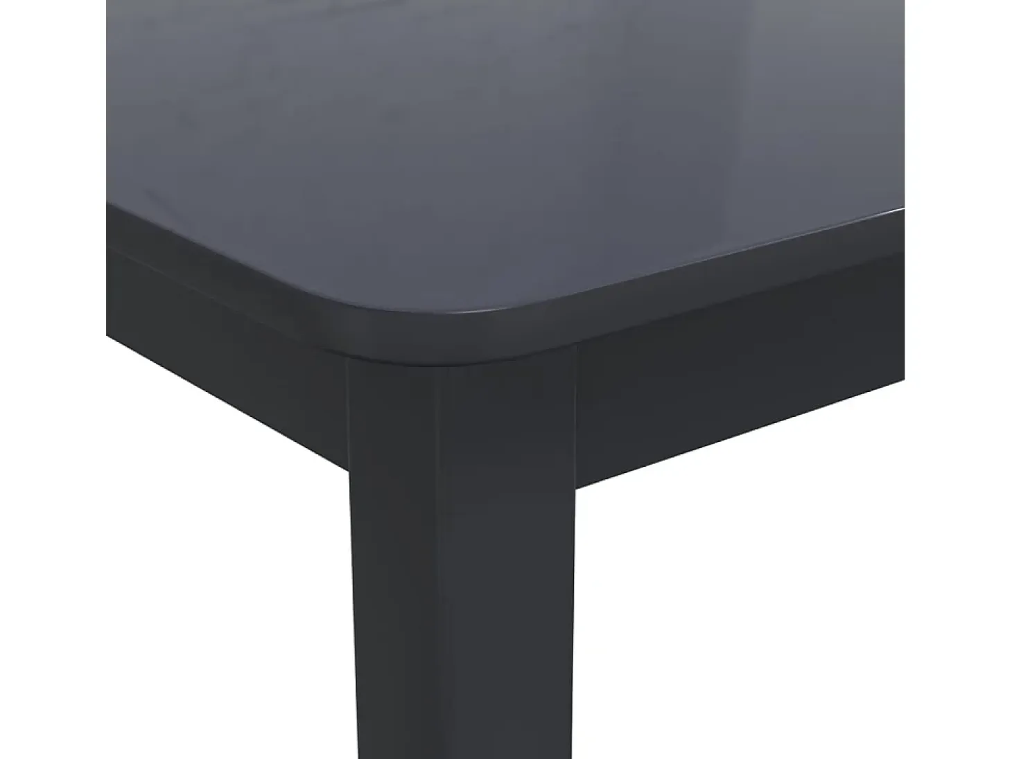 Mesa de comedor negra 114x71x75 cm Madera maciza de caucho