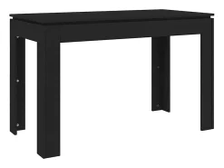 Mesa de comedor negra 120x60x76 cm Madera de ingeniería