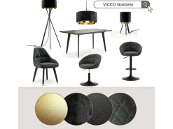 Mesa de comedor negro 200x90x77 goldamo