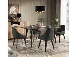 Mesa de comedor negro 200x90x77 goldamo