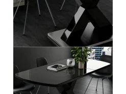 Mesa de comedor negro 120x80x76 chinto