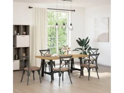 Mesa de comedor NOAIN con patas en forma de A 180x90x75cm pino macizo
