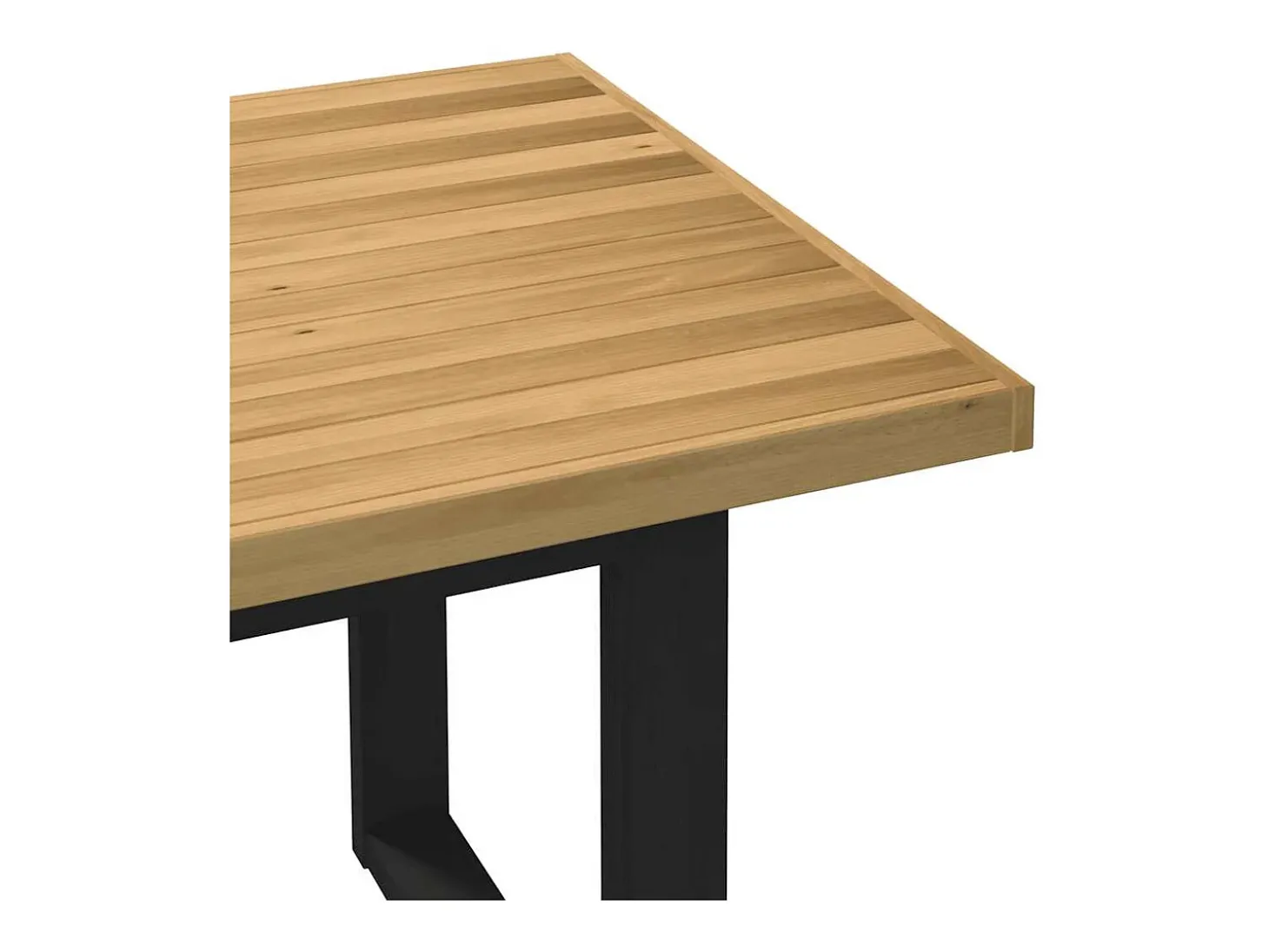 Mesa de comedor NOAIN patas en U 180x90x75cm pino macizo
