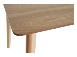 Mesa de comedor nórdica con acabado fresno 120 cm ELION