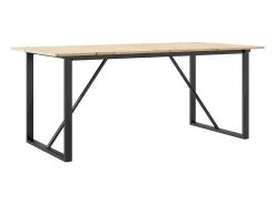 Mesa de comedor O-frame 180x90x75 cm madera maciza de pino acero