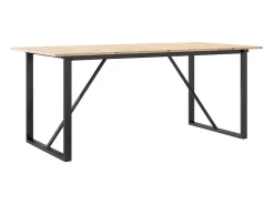 Mesa de comedor O-frame 180x90x75 cm madera maciza de pino acero