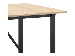Mesa de comedor O-frame 180x90x75 cm madera maciza de pino acero