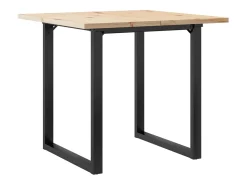 Mesa de comedor O-frame 90x90x75,5cm madera maciza de pino acero