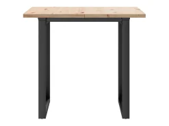 Mesa de comedor O-frame 90x90x75,5cm madera maciza de pino acero