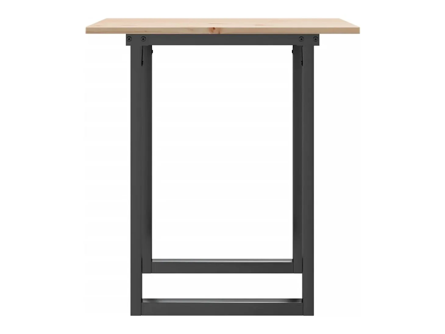 Mesa de comedor O-frame 60x60x75 cm madera maciza de pino acero