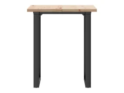 Mesa de comedor O-frame 70x70x75,5cm madera maciza de pino acero