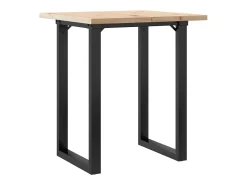 Mesa de comedor O-frame 70x70x75,5cm madera maciza de pino acero