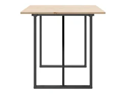 Mesa de comedor O-frame 140x80x75 cm madera maciza de pino acero