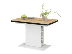 Mesa de comedor oro potencia roble/blanco 120x80x77.3 fenaro