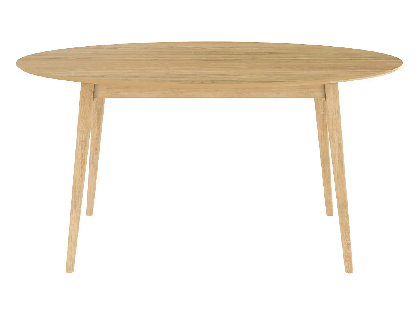 Mesa de comedor ovalada 150 cm en madera clara - Eddy