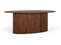 Mesa de comedor ovalada de madera de acacia 200 cm