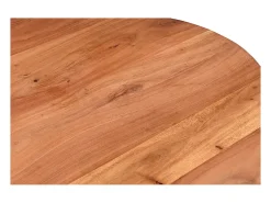 Mesa de comedor ovalada de madera de acacia maciza y metal 160 cm OBALI