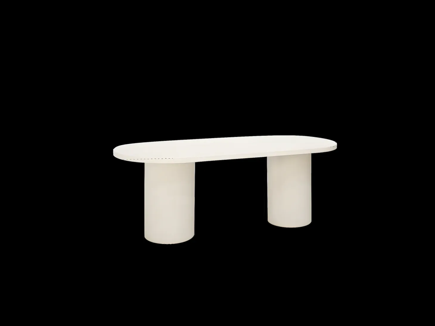 Mesa de comedor ovalada de microcemento en tono terracota DECOWOOD de 220x75cm - LUCÍA - DECOWOOD