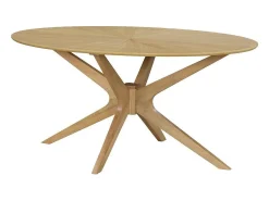 Mesa de comedor ovalada de diseño en roble 160 cm DIELLI
