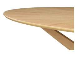 Mesa de comedor ovalada de diseño en roble 160 cm DIELLI