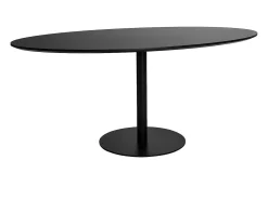 Mesa de comedor ovalada de diseño negra 170 cm HALIA