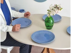 Mesa de comedor ovalada 75x100cm Jubi Verde Salvia