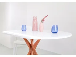 Mesa de comedor ovalada 75x100cm Jubi Blanca