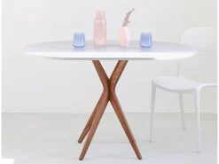 Mesa de comedor ovalada 75x100cm Jubi Blanca