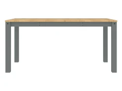 Mesa de comedor Panamá gris 160x80x75 cm madera maciza de pino