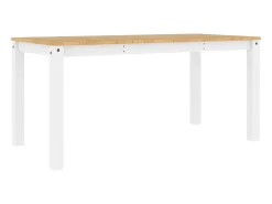 Mesa de comedor Panama madera maciza pino blanco 160x80x75 cm