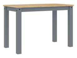 Mesa de comedor Panama madera maciza de pino gris 117x60x75 cm