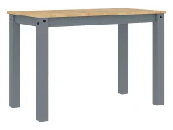 Mesa de comedor Panama madera maciza de pino gris 117x60x75 cm