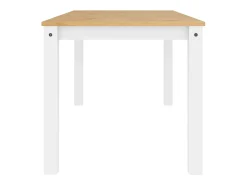 Mesa de comedor Panama madera maciza pino blanco 160x80x75 cm ES388002