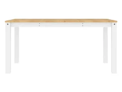 Mesa de comedor Panama madera maciza pino blanco 160x80x75 cm ES388002
