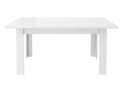 Mesa de comedor para 6 personas 120x70cm en MDF con almacenaje oculto, color blanco