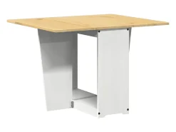 Mesa de comedor plegable Corona Butterfly de madera maciza de pino blanca