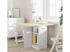 Mesa de comedor plegable Corona Butterfly de madera maciza de pino blanca
