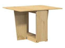 Mesa de comedor plegable mariposa Corona madera pino marrón