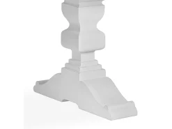 Mesa de comedor provenzal madera maciza de mindi blanco y marrón Kirest 200 cm