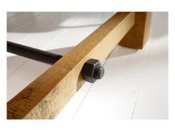 Mesa de comedor RANCHO – Madera de pino reciclado barnizado – 240 cm – Estilo rústico